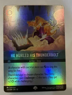 Lorcana, He Hurled His Thunderbolt (Epic) 222/204, Whispers in the Well, LP - Image 1