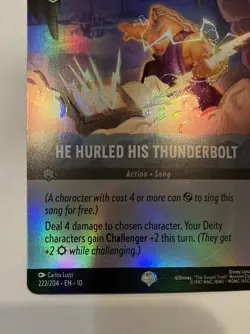 Lorcana, He Hurled His Thunderbolt (Epic) 222/204, Whispers in the Well, LP - Image 5