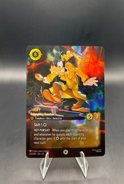 Disney Lorcana Goofy – Galumphing Gumshoe Enchanted Rare Ultra Rare Foil NM - Image 1