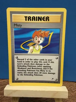Pokemon TCG Misty 102/132 Gym Heroes Regular WOTC Vintage Card - Image 1