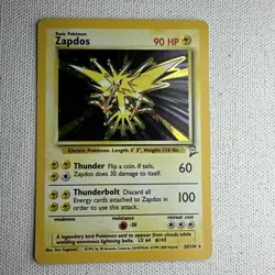 Pokemon TCG Zapdos Base Set 2 Holo Unlimited Rare Card 20/130 - Image 1