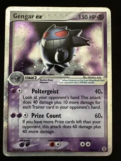 Pokemon Gengar EX Holo Ultra Rare TCG Card 108/112 Heavily Played Condition - Image 1