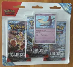 POKEMON TCG SCARLET & VIOLET STELLAR CROWN 1 FOIL CARD 3 BOOSTER PACKS BUNDLE - Image 1