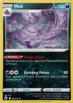 MUK - RARE - BRILLIANT STARS - POKEMON CARD TCG - 085/172 - Image 1