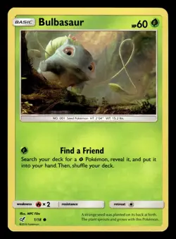 Bulbasaur 1/18 Holo Detective Pikachu Pokemon Card - 3 - Image 1