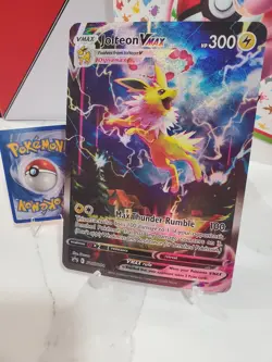 JUMBO Jolteon VMAX SWSH184 Black Star Promo Holo NM Pokemon Card English - Image 1