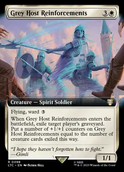MTG Grey Host Reinforcements Extended Art ** LTC Commander ** English - Image 1