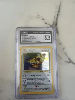 CGC 8.5 Pidgeot 14/130 Holo Base Set 2 Pokemon Card SWIRL - Image 1