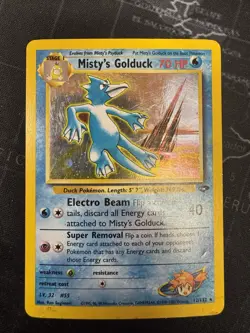 Pokemon TCG Gym Challenge Unlimited #12/132 Misty's Golduck Holo Rare - Image 1