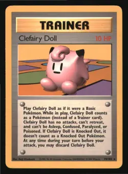 Clefairy Doll 70/102 Rare Base Set Unlimited Pokemon Lightly Played - Image 1