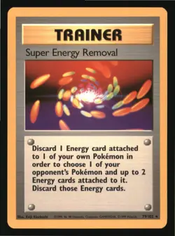 Super Energy Removal 79/102 Rare Base Set Unlimited Pokemon Lightly Played - Image 1