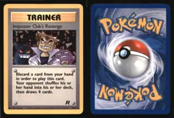 Imposter Oak's Revenge 76/82 Uncommon Team Rocket Pokemon Unlimited LP - Image 3