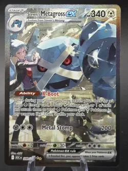Pokemon TCG Steven's Metagross EX Ascended Heroes 289/217 NM SIR - Image 1