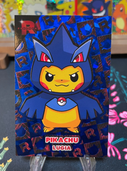 Pikachu Lugia Poncho- Blue Holo Box Hit - Team Rocket Card Database - Pokemon - Image 1