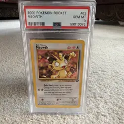 2000 Pokemon Team Rocket Meowth #62 PSA 10 - Image 1