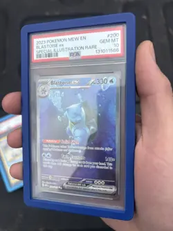 2023 POKEMON MEW EN-151 SPECIAL ILLUSTRATION RARE #200 BLASTOISE EX PSA 10 - Image 3
