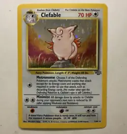 Pokemon TCG Clefable Jungle 1/64 Holo Rare Unlimited WOTC LP-NM - Image 1