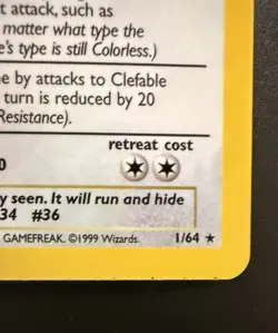 Pokemon TCG Clefable Jungle 1/64 Holo Rare Unlimited WOTC LP-NM - Image 5