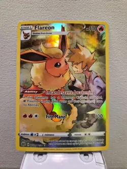 Pokemon TCG Flareon Trainer Gallery Brilliant Stars TG01/TG30 - Image 1
