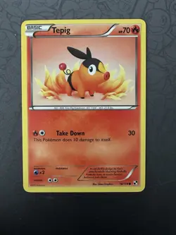 Tepig & Pignite From Pokemon Black & White, 16/114 And 18/114 Regular - Image 2