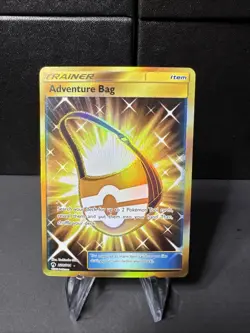 Pokemon TCG Adventure Bag Secret 228/214 Sm-Lost Thunder Holo Gold Trainer M/NM - Image 1