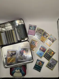 Pokemon TCG Mixed Lot Snorlax, Dialga, Palkia Tins Kirlia Great Tusk EX Mawile - Image 3