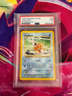 Magikarp 35/102 Base Set Shadowless PSA Graded 7 English Pokemon TCG - Image 1