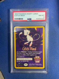Catch Mew 1999 Pokmon Insert Card PSA 8 - Image 1