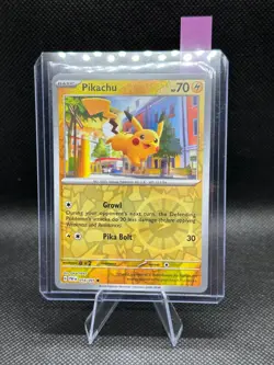 Pokemon Paldean Fates 018/091 Pikachu *COSMOS HOLO* Costco EXCLUSIVE - Image 3
