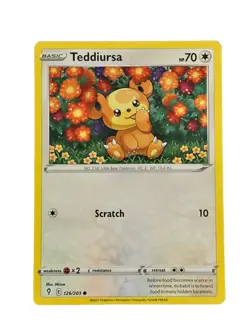 New: 2021 Pokemon TCG Teddiursa Evolving Skies 126 Regular Common - Image 1