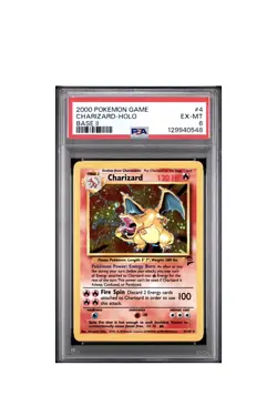 2000 Pokemon Game 4 Charizard Holo Base 2 II PSA 6 NM - 141990529 - Image 1