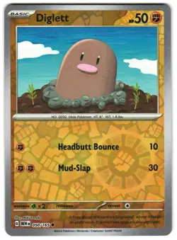 Diglett 050/165 Reverse Holo SV: Scarlet & Violet 151 English Pokemon NM - Image 1