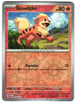 Growlithe 058/165 Reverse Holo SV: Scarlet & Violet 151 English Pokemon NM - Image 1