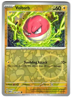 Voltorb 100/165 Reverse Holo SV: Scarlet & Violet 151 English Pokemon NM - Image 1