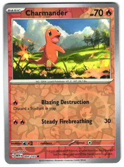 Charmander 004/165 Reverse Holo SV: Scarlet & Violet 151 English Pokemon NM - Image 1