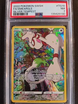 SMEARGLE (2022) POKEMON SWSH- SILVER TEMPEST # TG10 - PSA NM 7 - Image 1