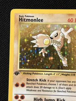 Pokemon Hitmonlee 7/62 (1st Edition) Fossil Holo (Never Played) *Near Mint* - Image 3