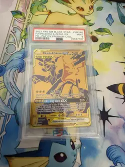 Pokemon TCG Pikachu & Zekrom GX Black Star Promo Full Art SM248 PSA 9 - Image 1