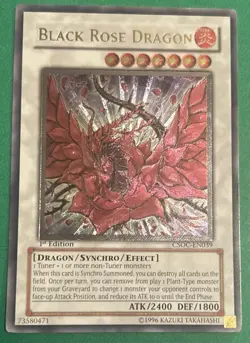 Yu-Gi-Oh Black Rose Dragon CSOC-EN039 Ultimate Rare 1st Edition Near Mint - Image 1