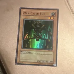Konami Yu-Gi-Oh! Man-Eater Bug LOB-108 Legend of Blue Eyes Unlimited Super Rare - Image 1