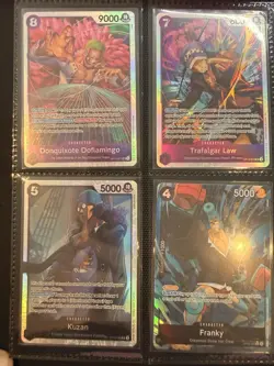 One Piece NM Card Lot Foil SR Alt Art + Binder- Law Shanks Nami - Image 2