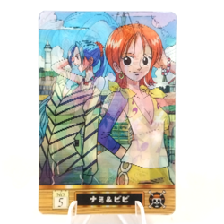 Nami & Vivi Lenticular 5 One Piece King of Pirates Gummy Card 3D 2002 BANDAI - Image 1