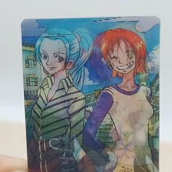Nami & Vivi Lenticular 5 One Piece King of Pirates Gummy Card 3D 2002 BANDAI - Image 2