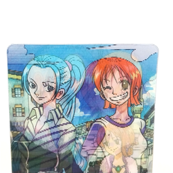 Nami & Vivi Lenticular 5 One Piece King of Pirates Gummy Card 3D 2002 BANDAI - Image 3