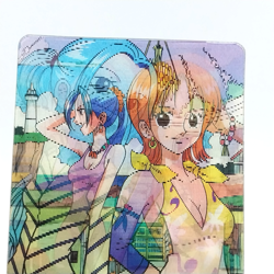 Nami & Vivi Lenticular 5 One Piece King of Pirates Gummy Card 3D 2002 BANDAI - Image 4