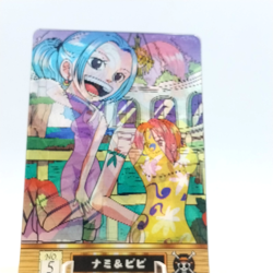 Nami & Vivi Lenticular 5 One Piece King of Pirates Gummy Card 3D 2002 BANDAI - Image 5