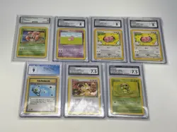 Lot Of 7 Pokemon WOTC Era Graded Cards - Image 1