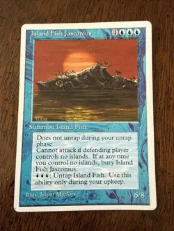 MTG Magic the Gathering Island Fish Jasconius (78/379) Fourth Edition MP - Image 1