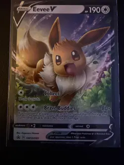 EEVEE V SWSH065 HOLO P SWORD & SHIELD PROMO POKEMON NM/M - Image 1