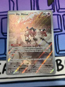Pokemon TCG Mr. Mime 179/165 Scarlet & Violet Holo Illustration Rare - Image 1